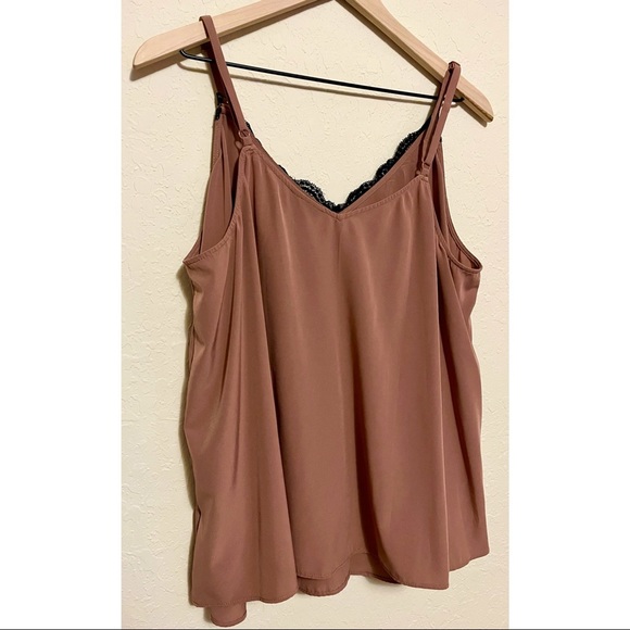 GU Torrid Mauve & Black Chablis Button Down Lace Crop Cami; Size 1X! - Picture 6 of 6